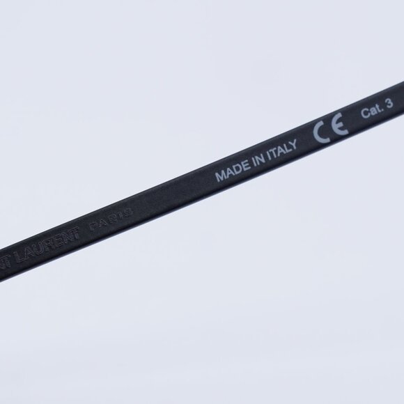 Saint Laurent SL 350 SLIM 001 Sunglasses Black Square Frame, Black Lenses - Picture 5 of 8